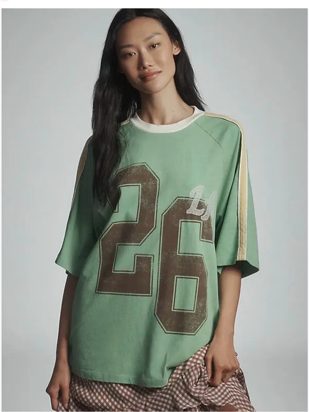 Oversized Green Tee - Anthropologie Label